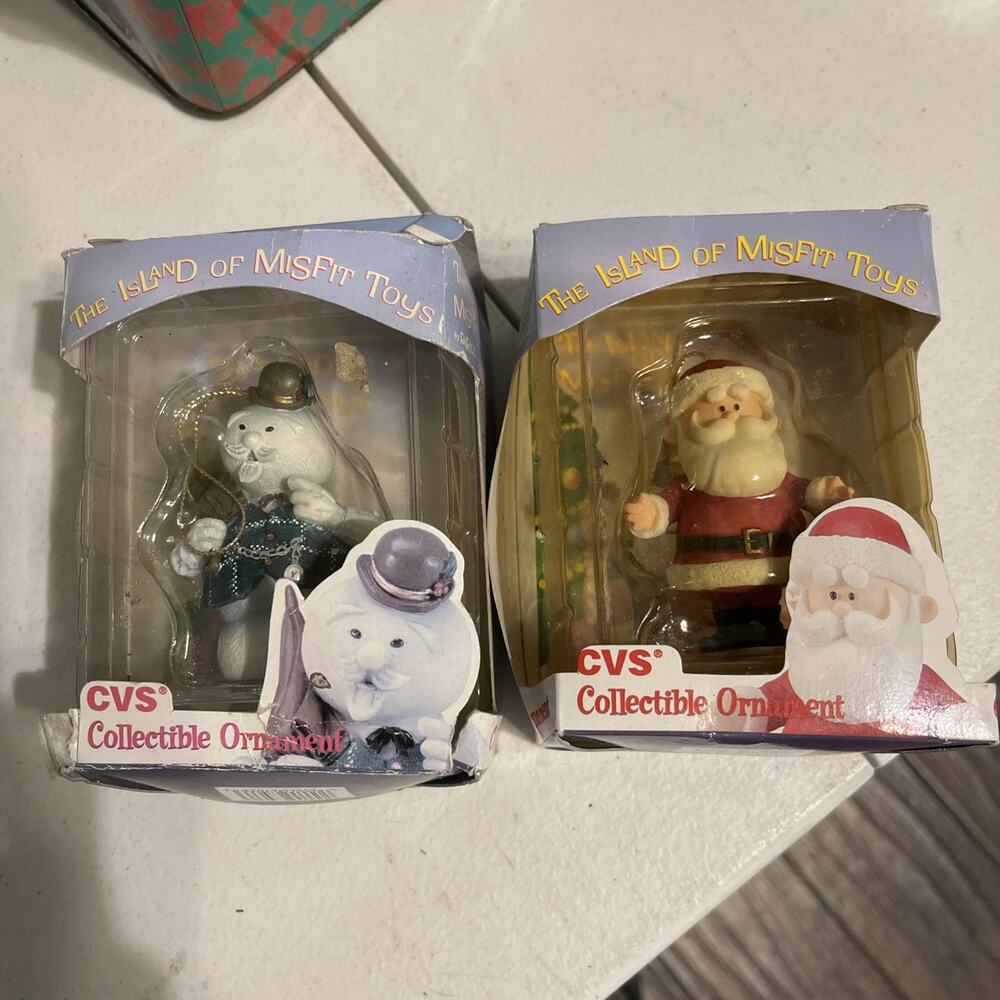 Enesco Island of Misfit Toys Christmas Ornament Sam The Snowman & Santa CVS
